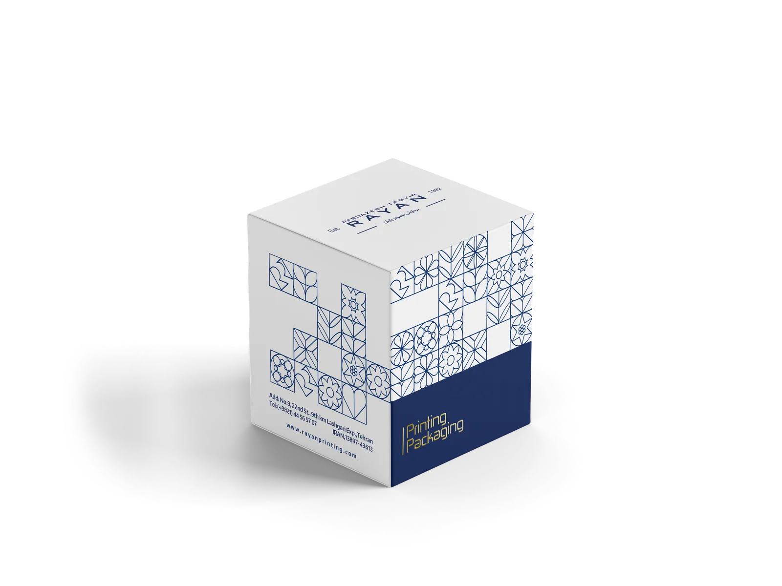 چاپ جعبه با طراحی مدرن و مینیمال